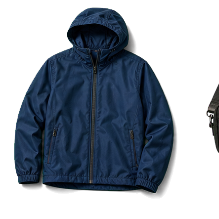 Navy Packable Rain Shell