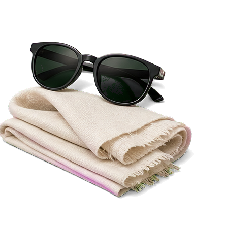 Sunglasses And Light Scarf
