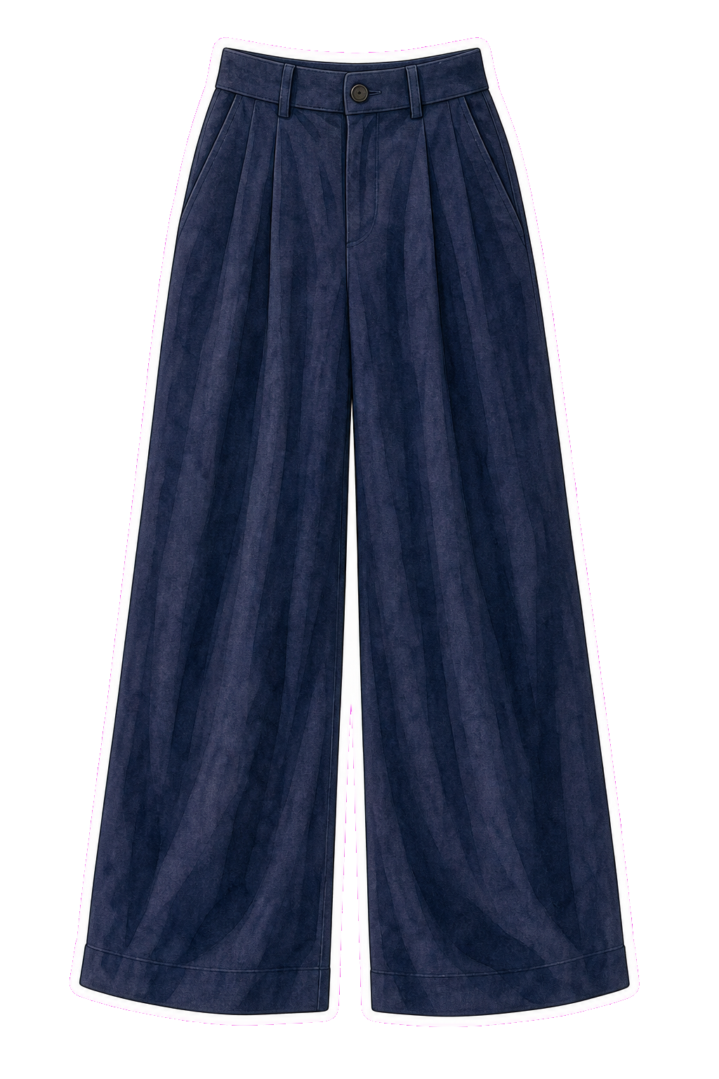 Ink Navy Wide-Leg Trousers