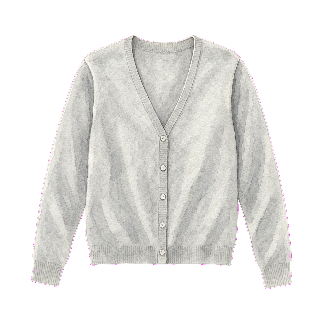 Gray Cotton Cardigan