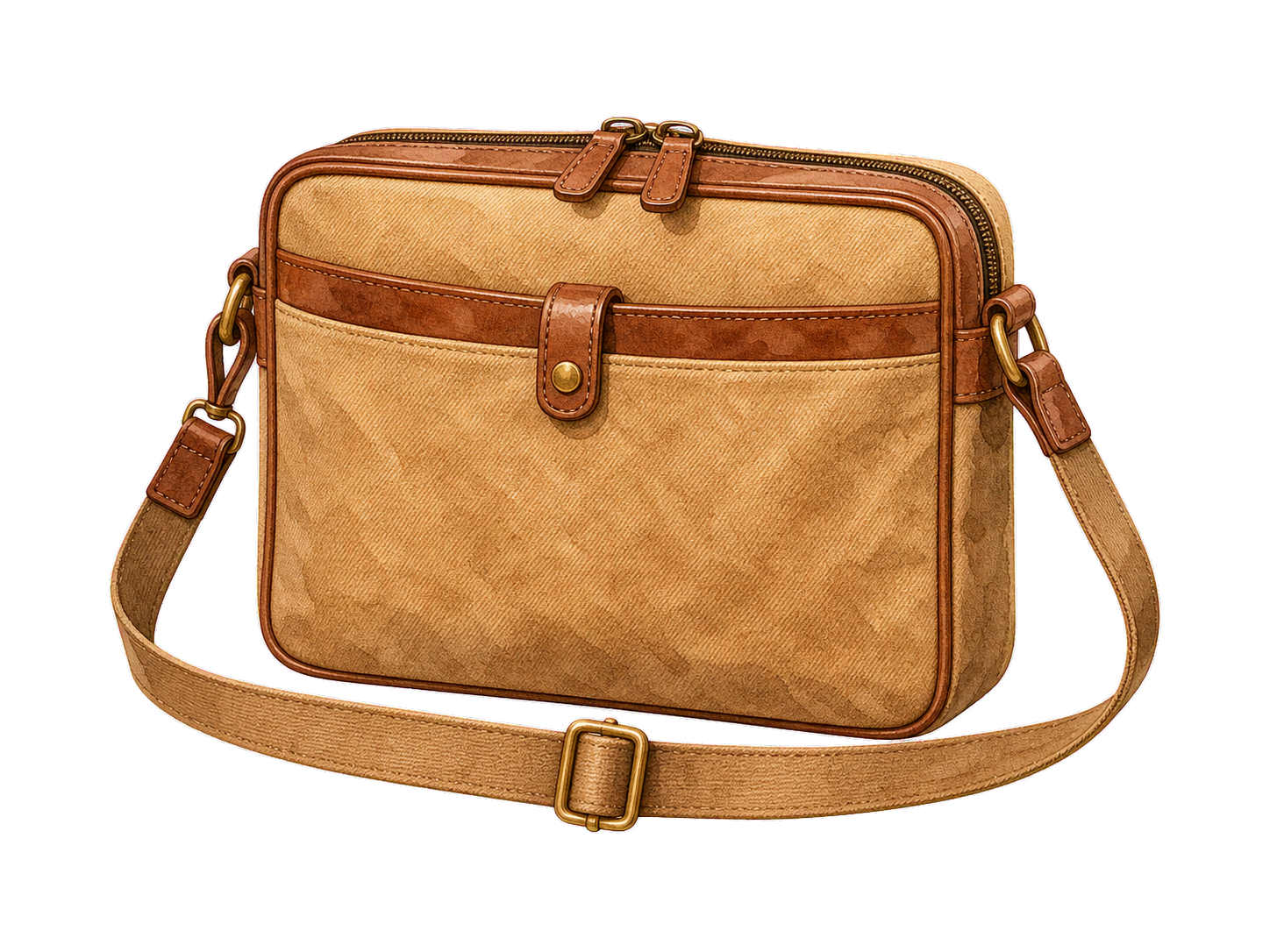 Tan Canvas Crossbody