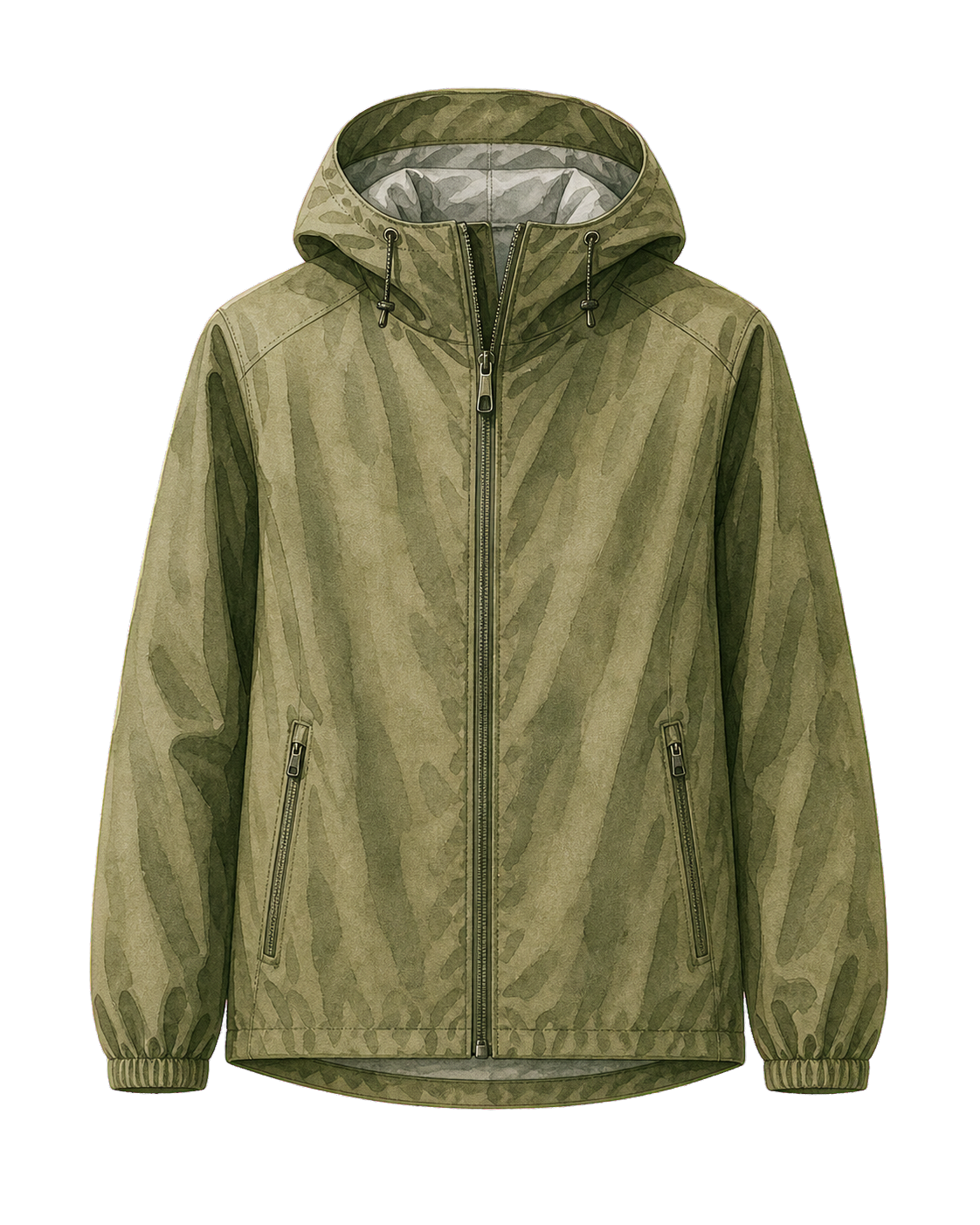 Olive Packable Rain Shell