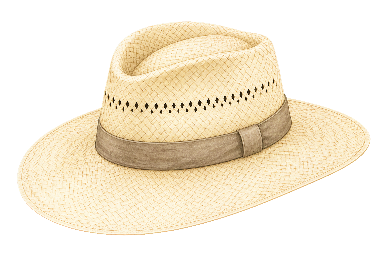 Natural Jipijapa Woven Palm Hat