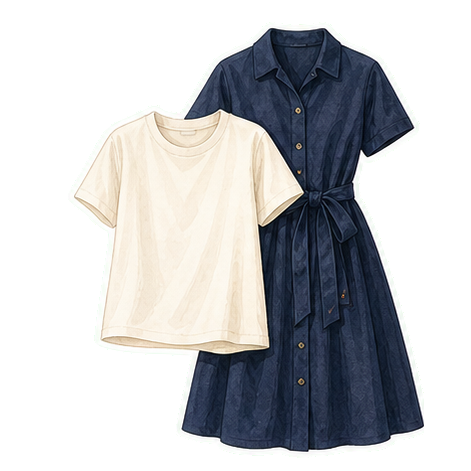 Lightweight Cotton Tee And Dress