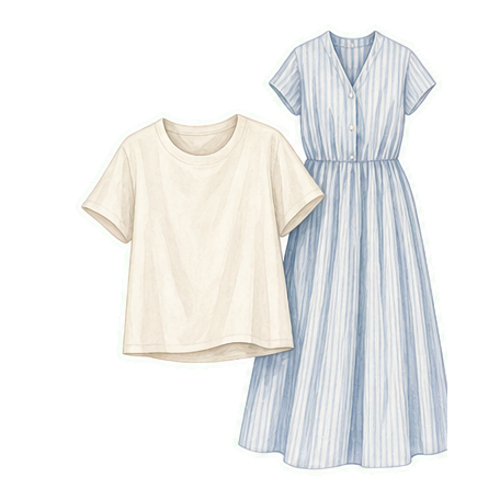 Lightweight Cotton Tee And Dress