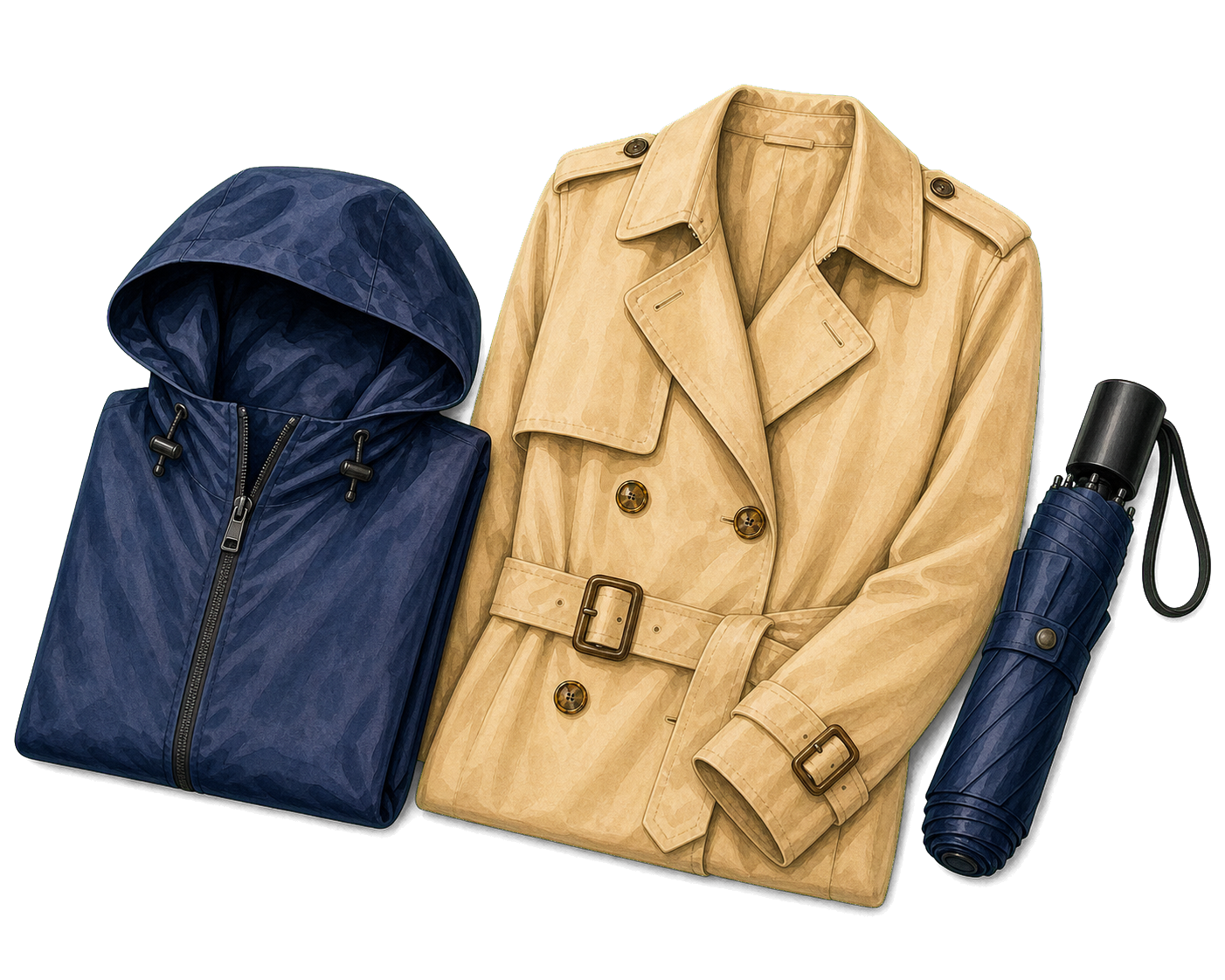 Packable Rain Shell Or Trench