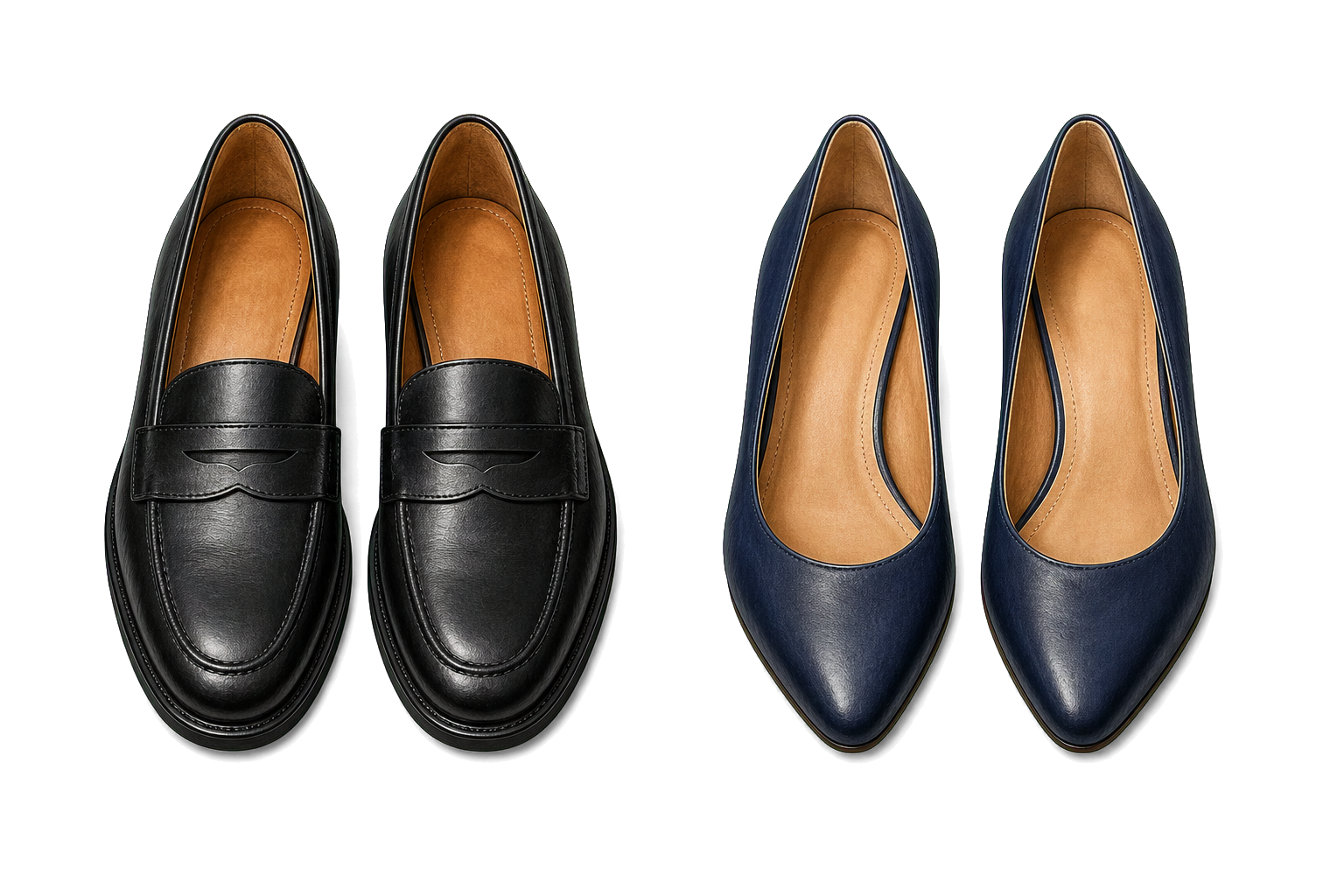 Leather Loafers And Low-Heel Pumps