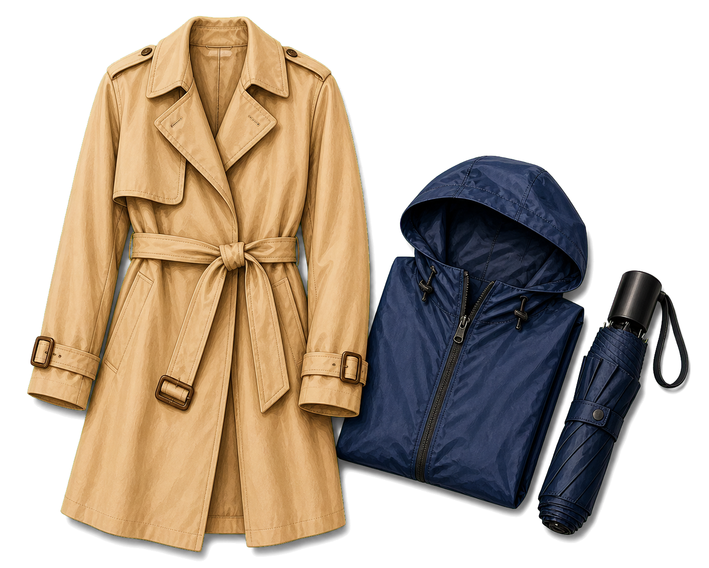 Packable Trench And Rain Shell